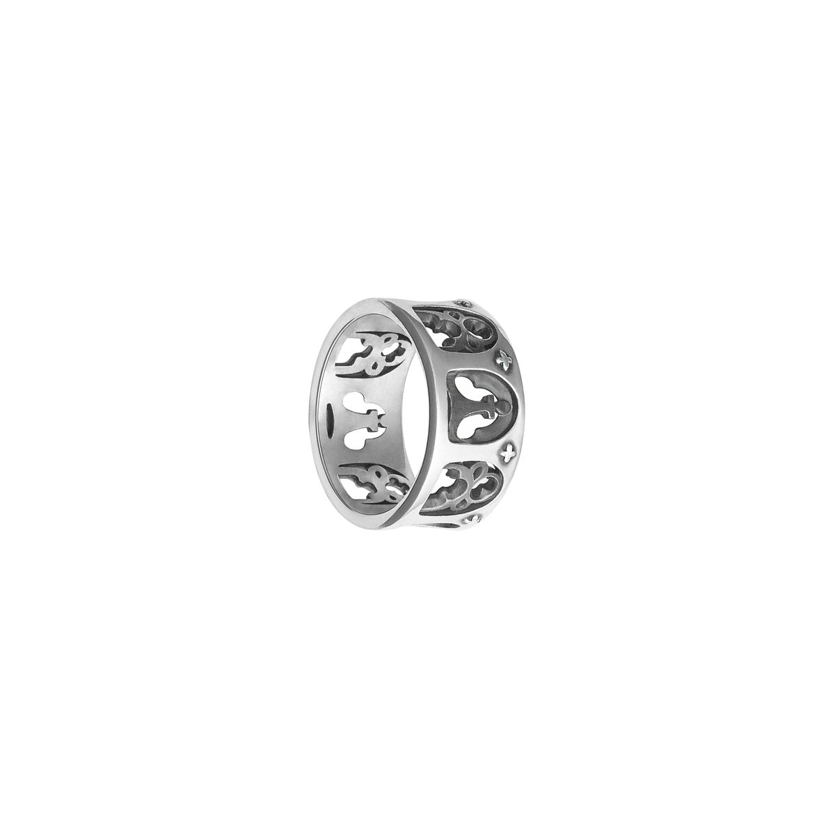 FRONT Chess Pieces Silver Ring