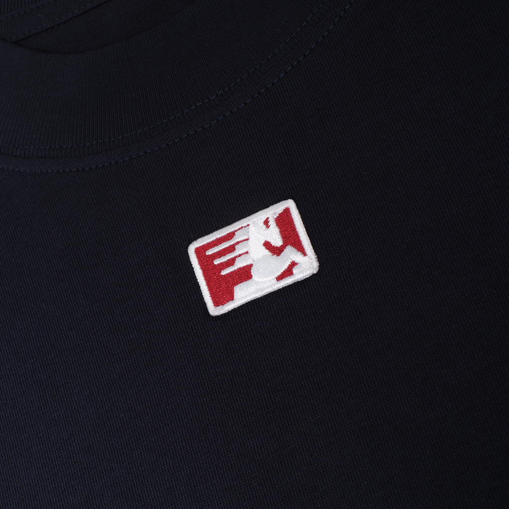 FRONT D126 "MATCH-DAY" Horse Emblem Tee - Black/White/Navy/Brown