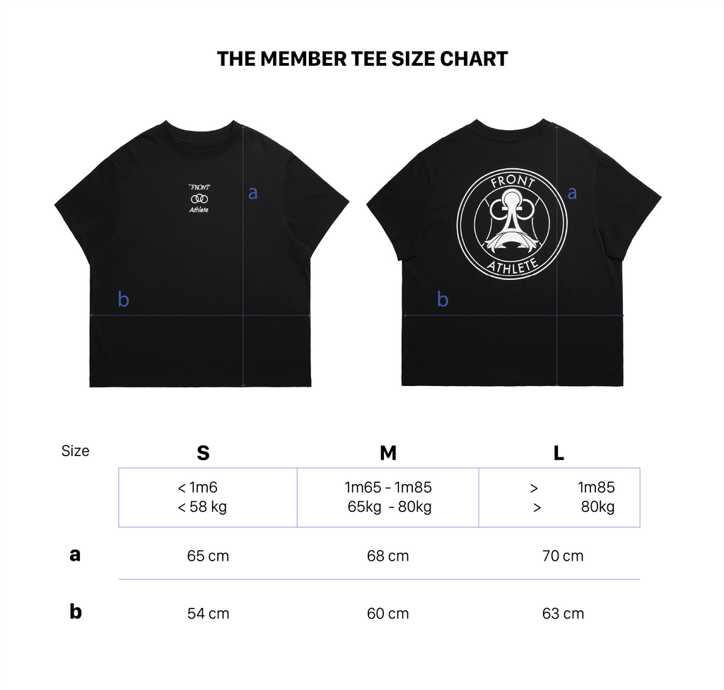 FRONT ATHLETE "THE MEMBER" Tee YE24 - BLACK