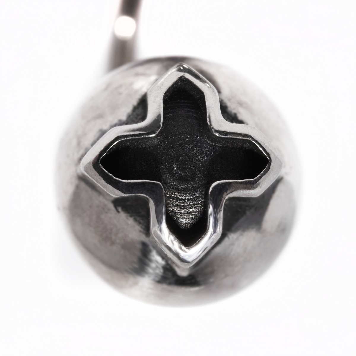 FRONT Double Orb Silver Earring