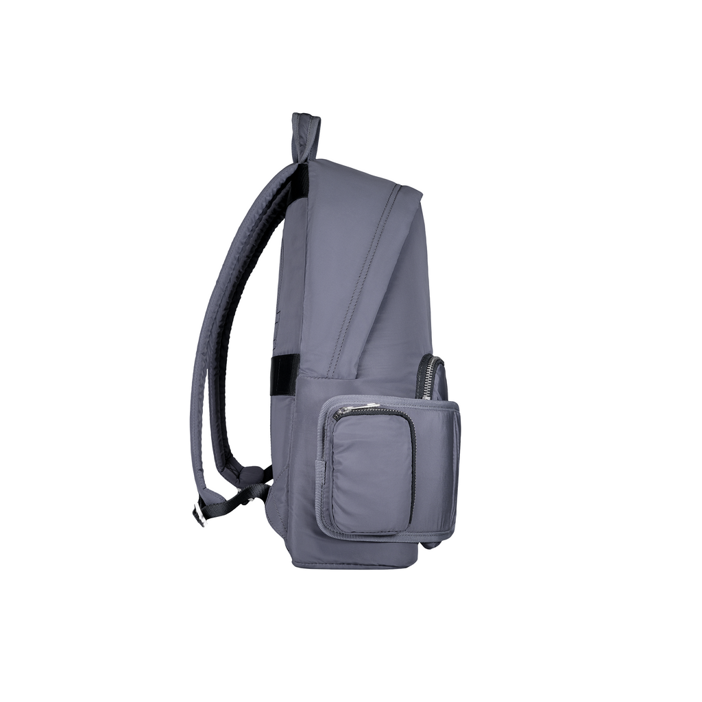 FRONT Nylon Backpack D424 - STORM GREY - M