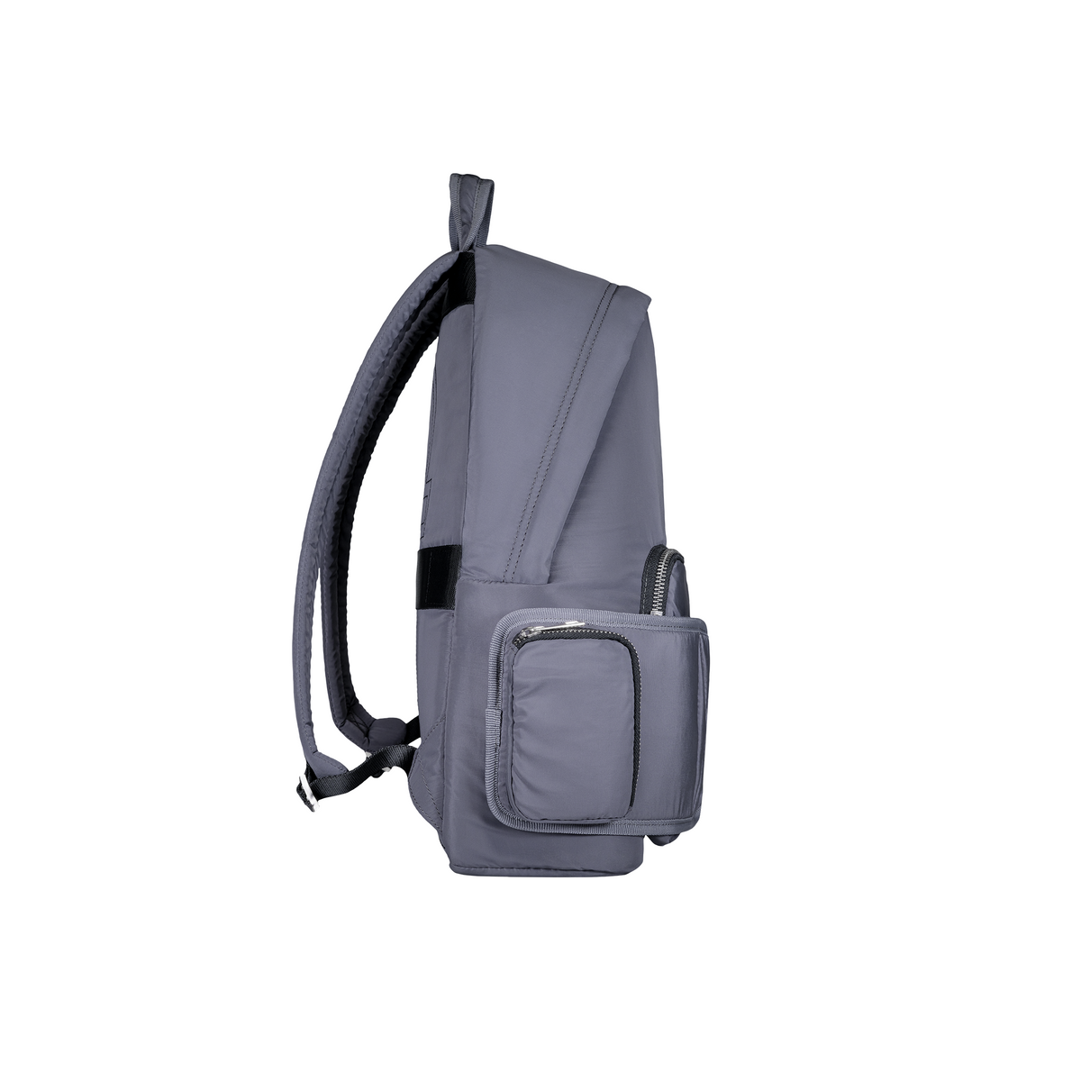 FRONT Nylon Backpack D424 - STORM GREY - M