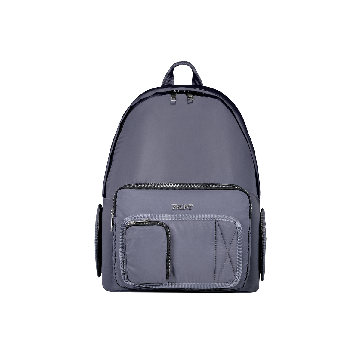 FRONT Nylon Backpack D424 - STORM GREY - M