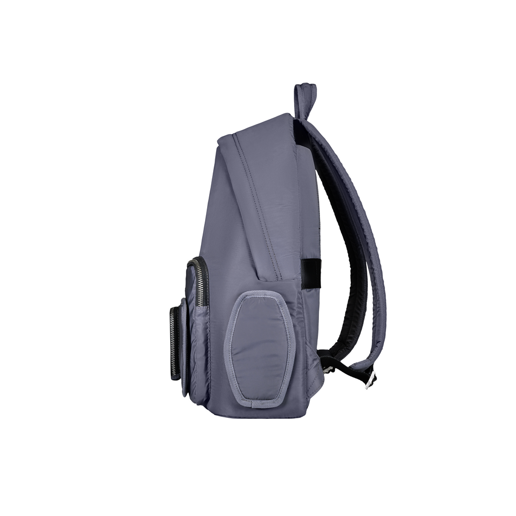FRONT Nylon Backpack D424 - STORM GREY - M