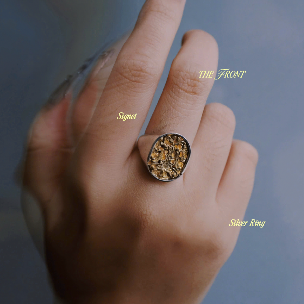 FRONT The Front Signet Silver Ring