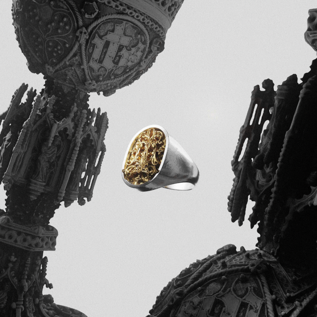 FRONT The Front Signet Silver Ring