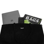 FRONT D925 "SHADOW CLOAK" TOTE BAG.