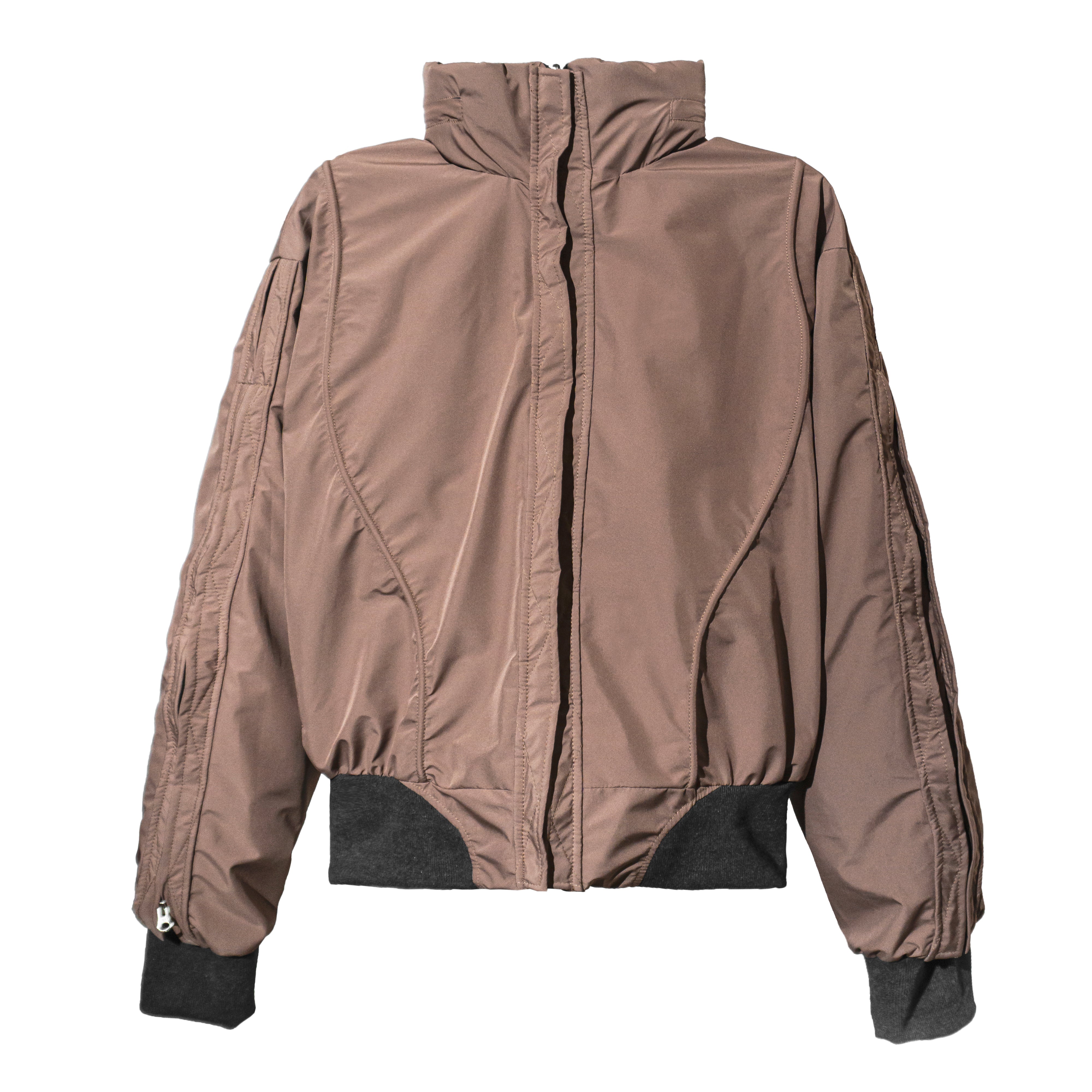 Hooded Rook FRONT The Rook Fork Hooded Bomber Jacket YE21 - BROWN