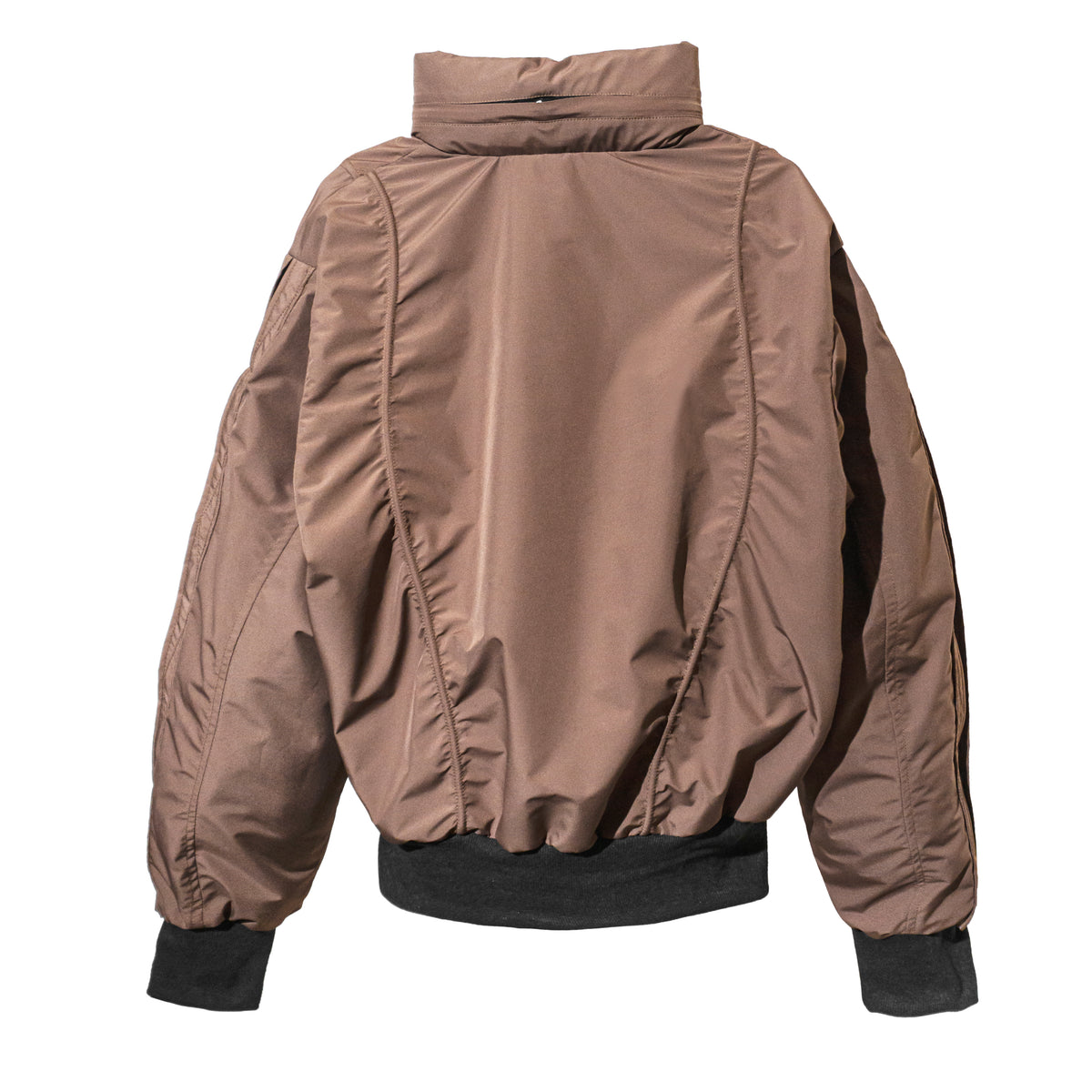 FRONT The Rook Fork Hooded Bomber Jacket YE21 - BROWN