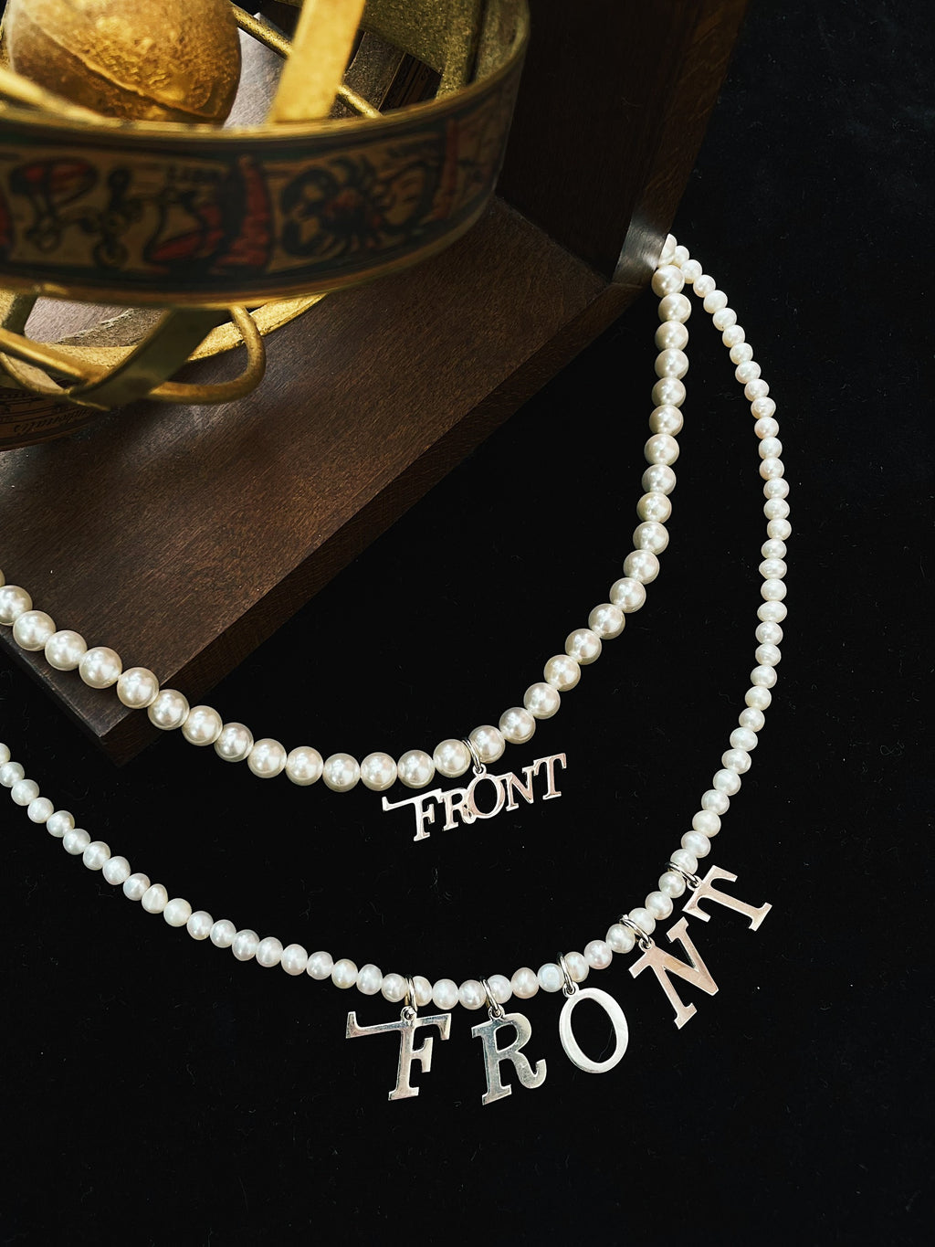 FRONT Alphabet Letter Sterling Silver