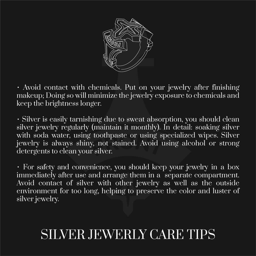FRONT The F Sterling Silver Ring