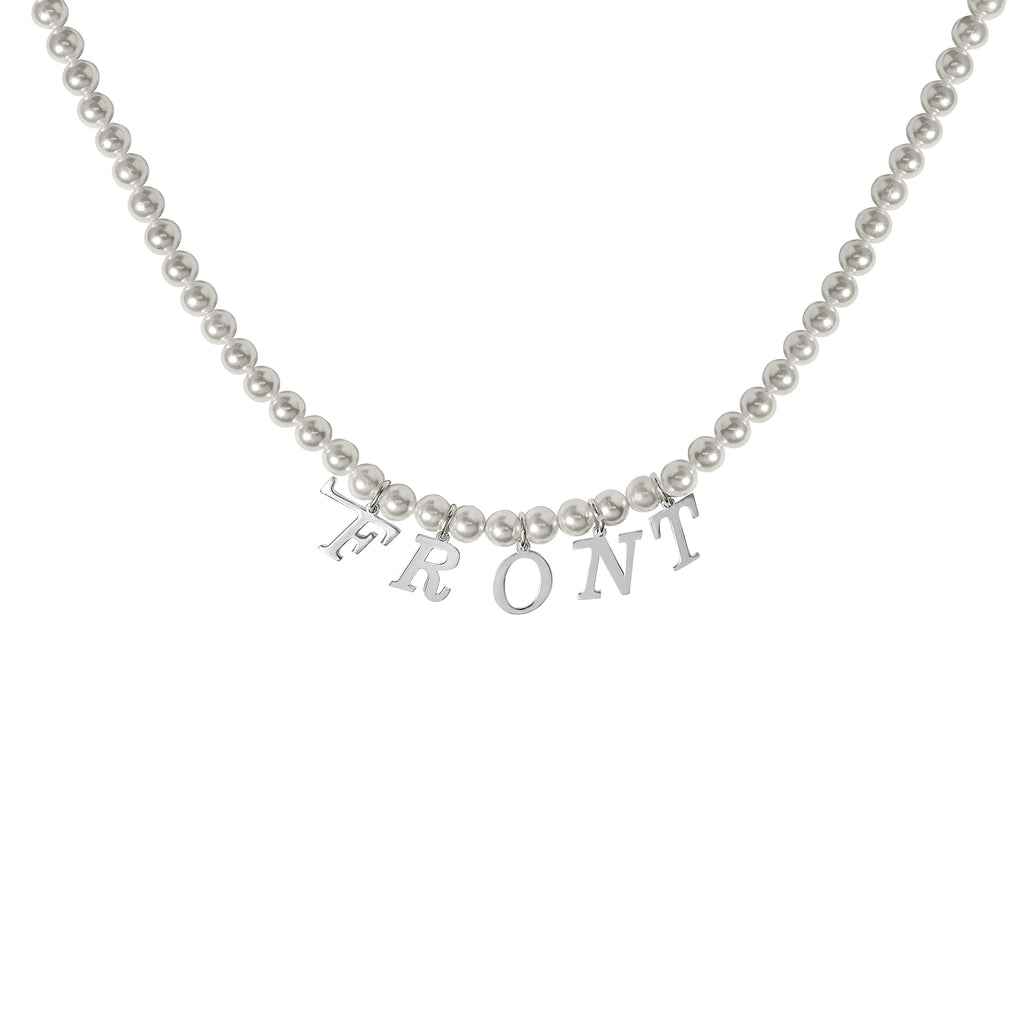 FRONT Alphabet Letter Sterling Silver