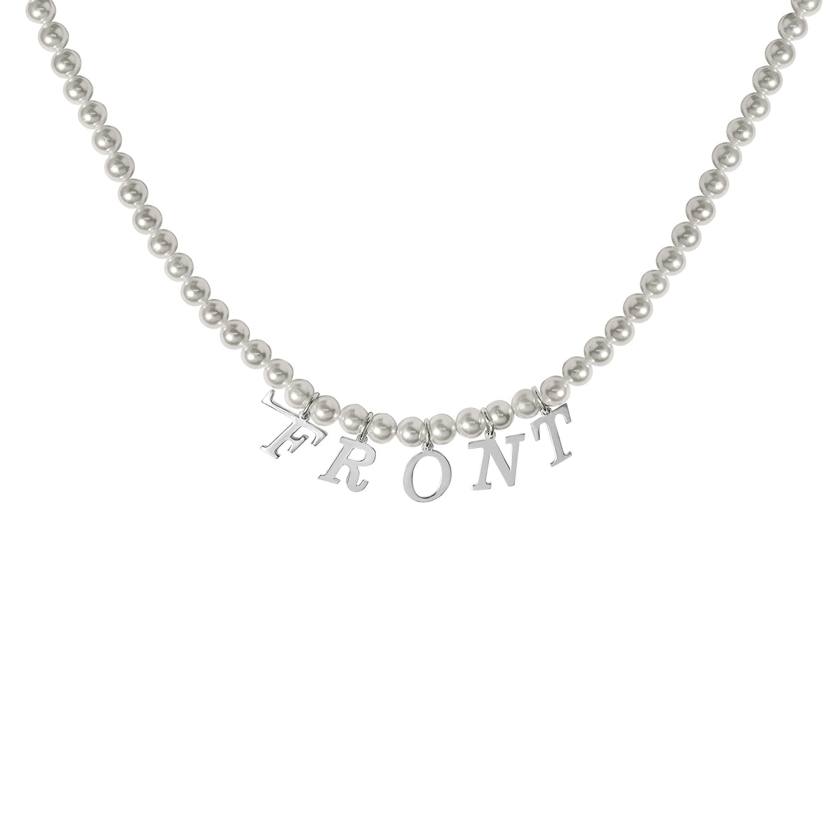 FRONT Alphabet Letter Sterling Silver