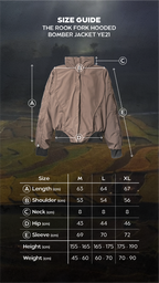 FRONT The Rook Fork Hooded Bomber Jacket YE21 - BROWN