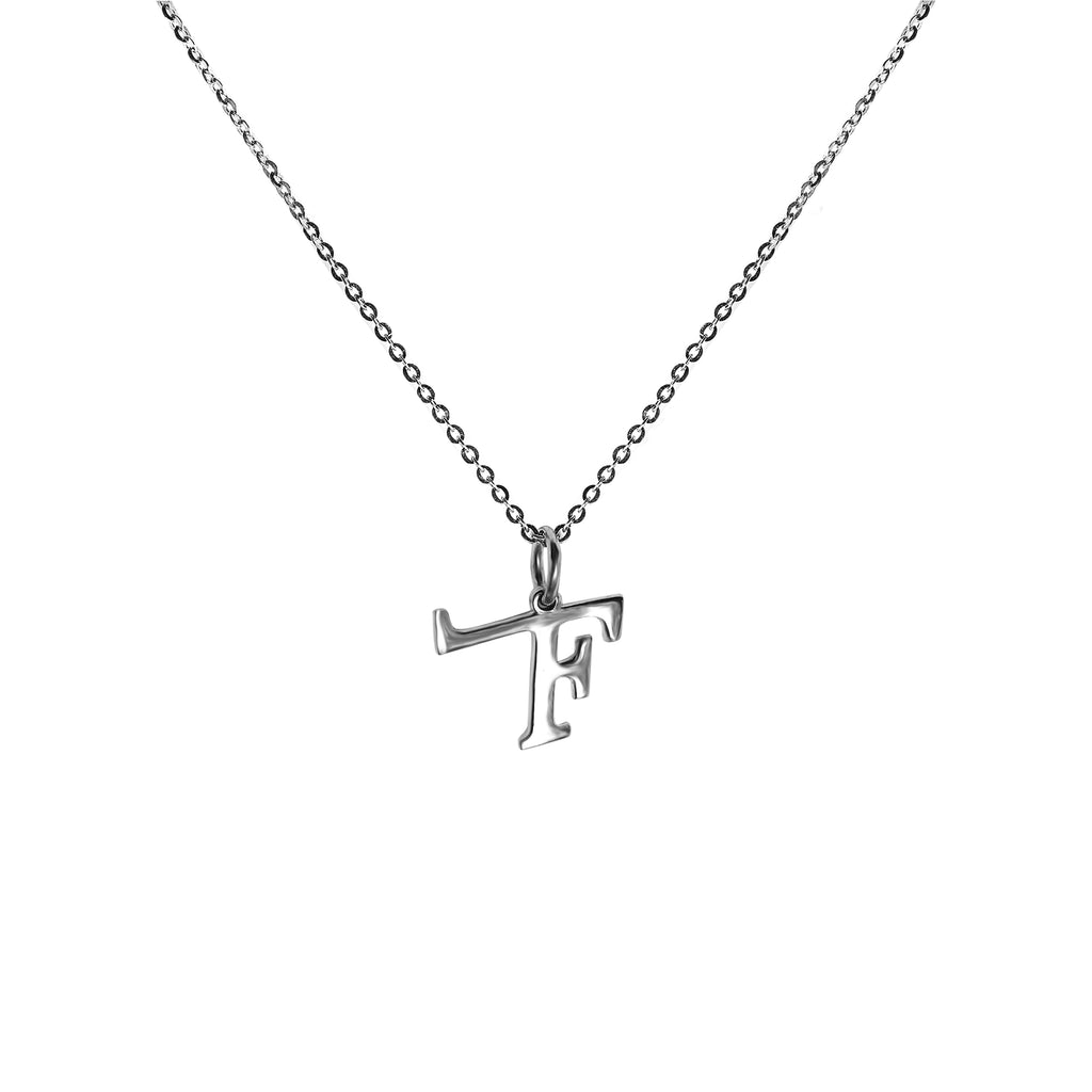 FRONT Alphabet Letter Sterling Silver