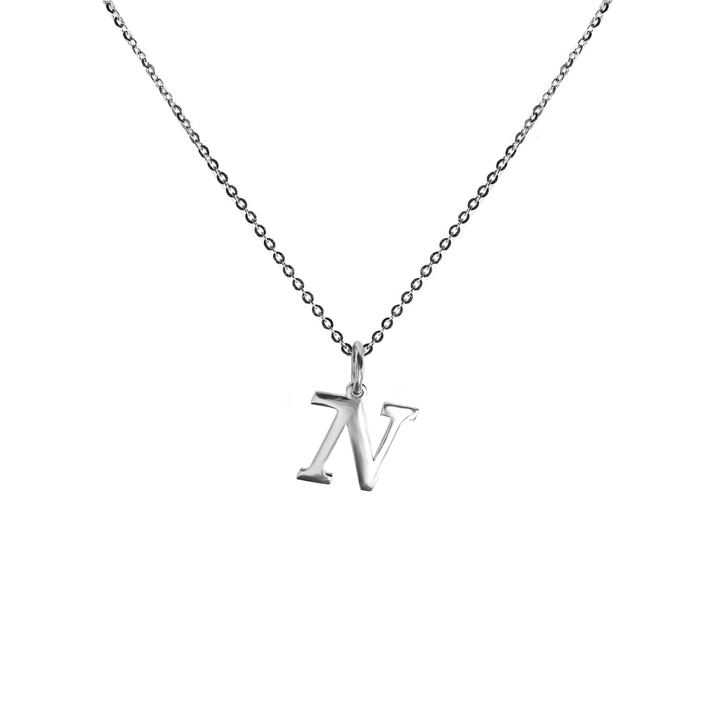 FRONT Alphabet Letter Sterling Silver