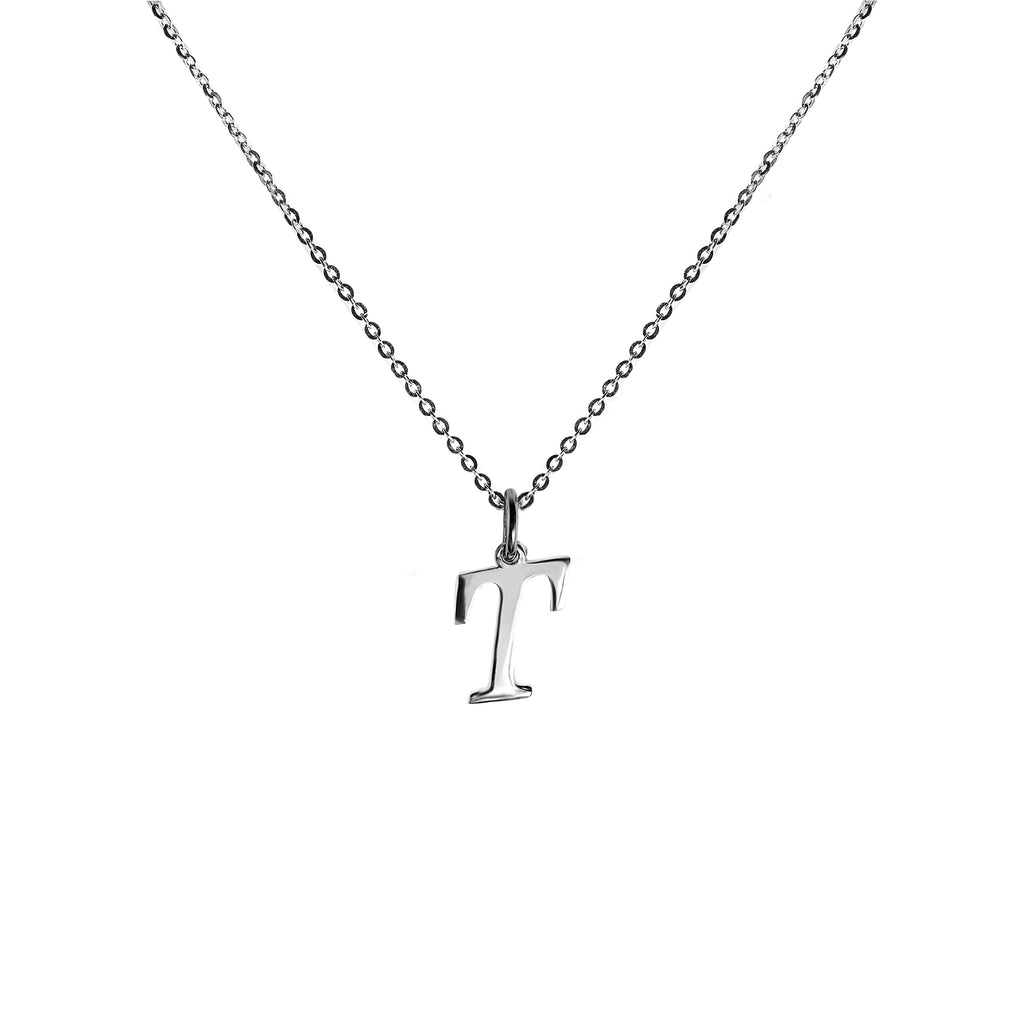 FRONT Alphabet Letter Sterling Silver