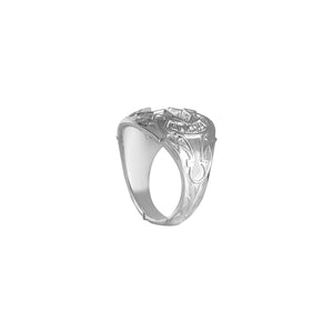 Open image in slideshow, FRONT Paladin Silver Ring
