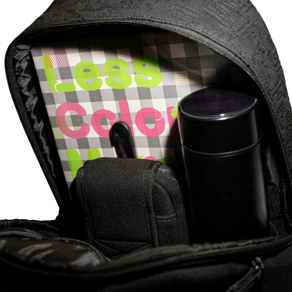 FRONT Queening The Pawn Backpack SB22 - BLACK - S