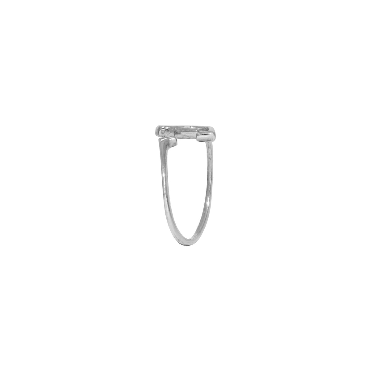 FRONT The F Sterling Silver Ring
