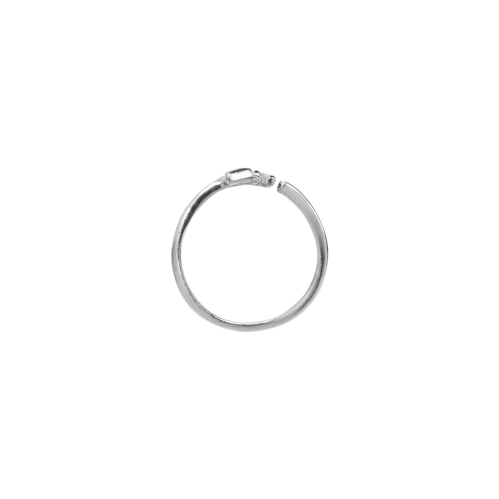 FRONT The F Sterling Silver Ring