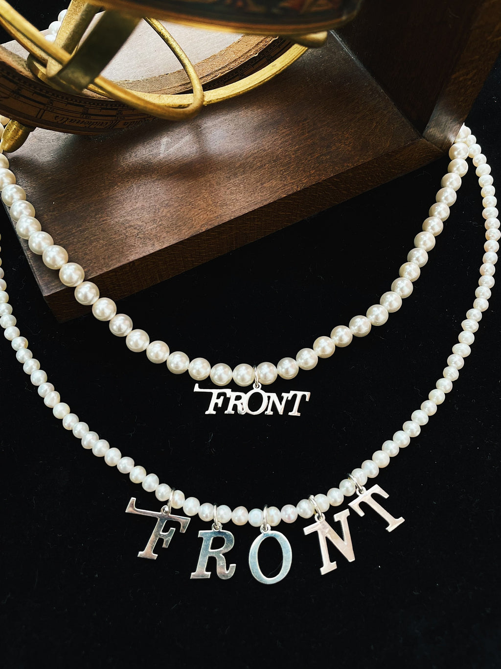 FRONT Alphabet Letter Sterling Silver