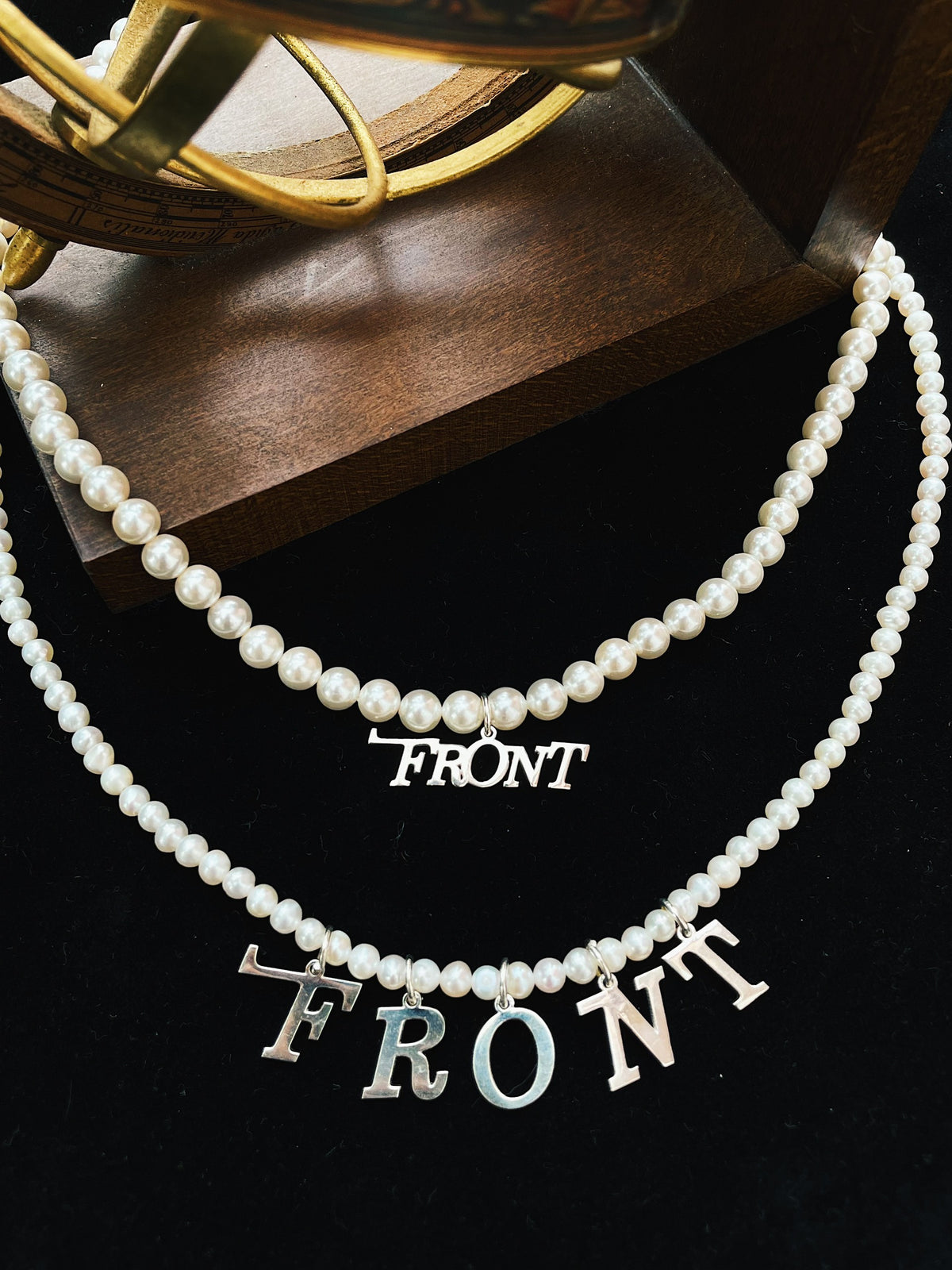 FRONT Alphabet Letter Sterling Silver